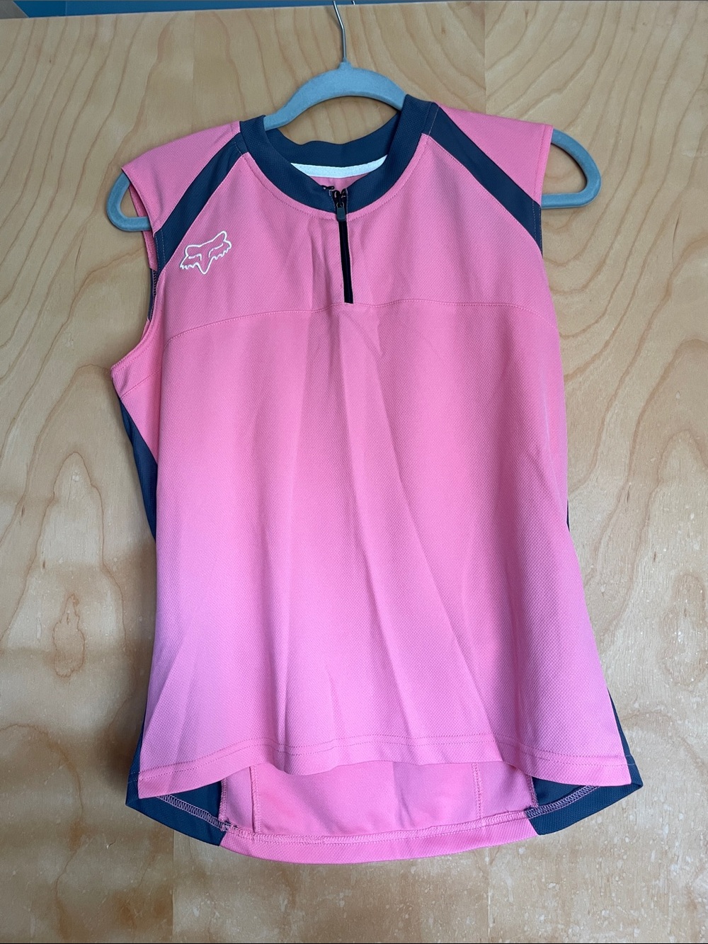 Fox Womens Pink and Black Sleeveless Cycling Tank